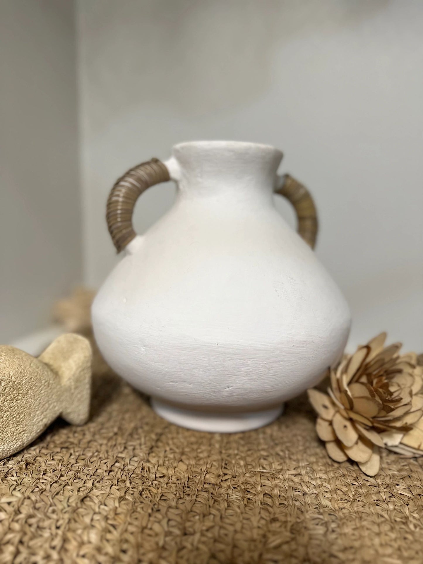 White Pottery Vase Medium