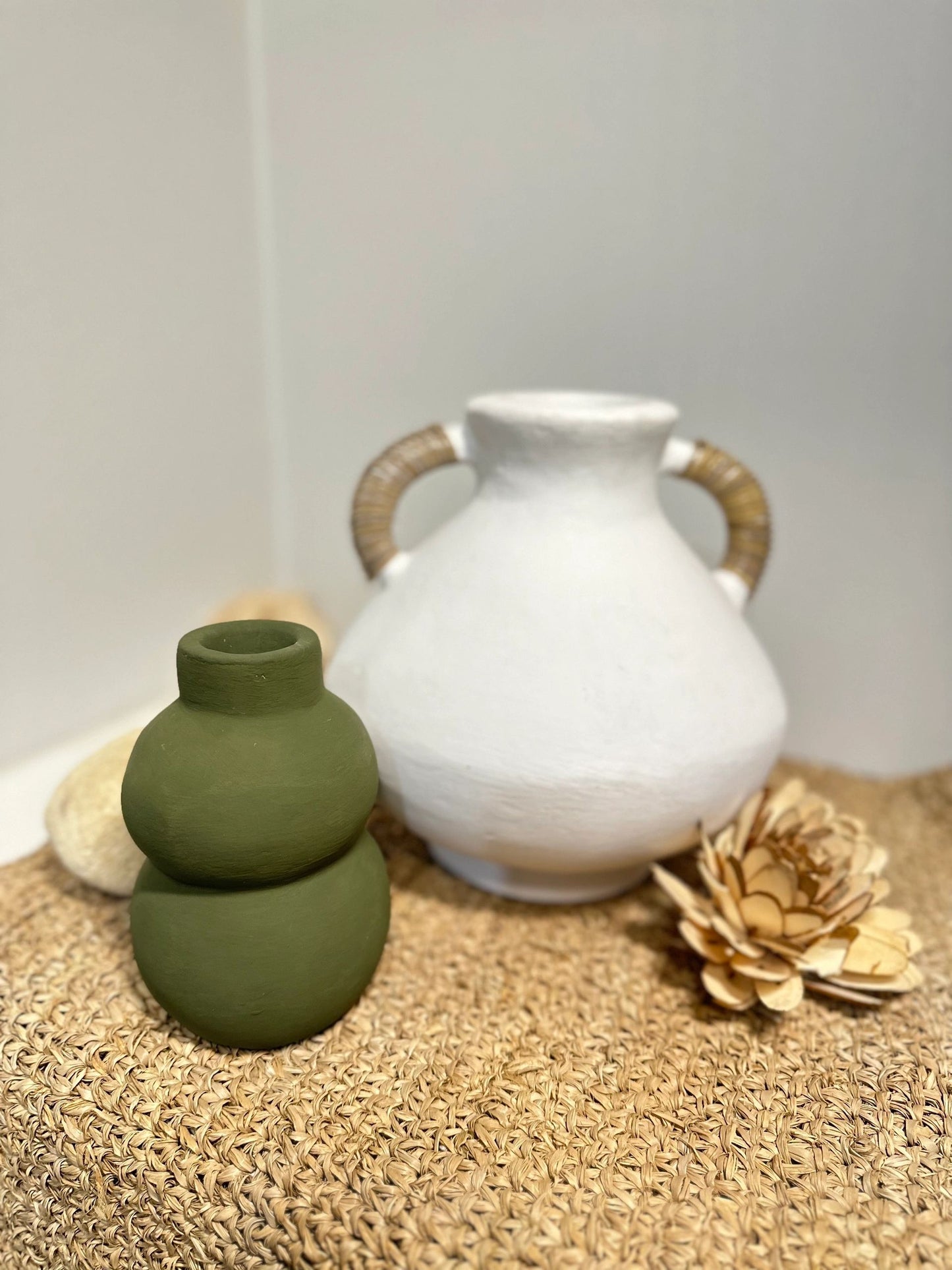Green Pottery Vase