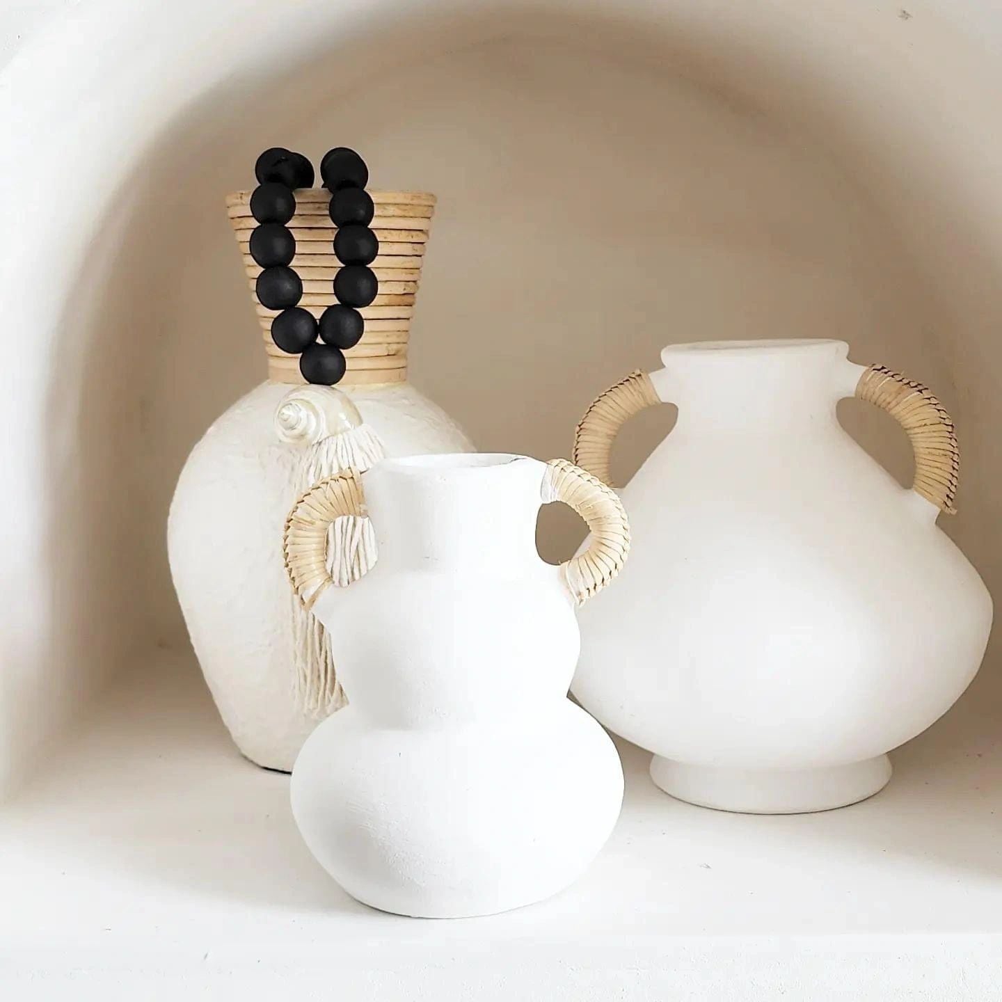 White Pottery Vase Small
