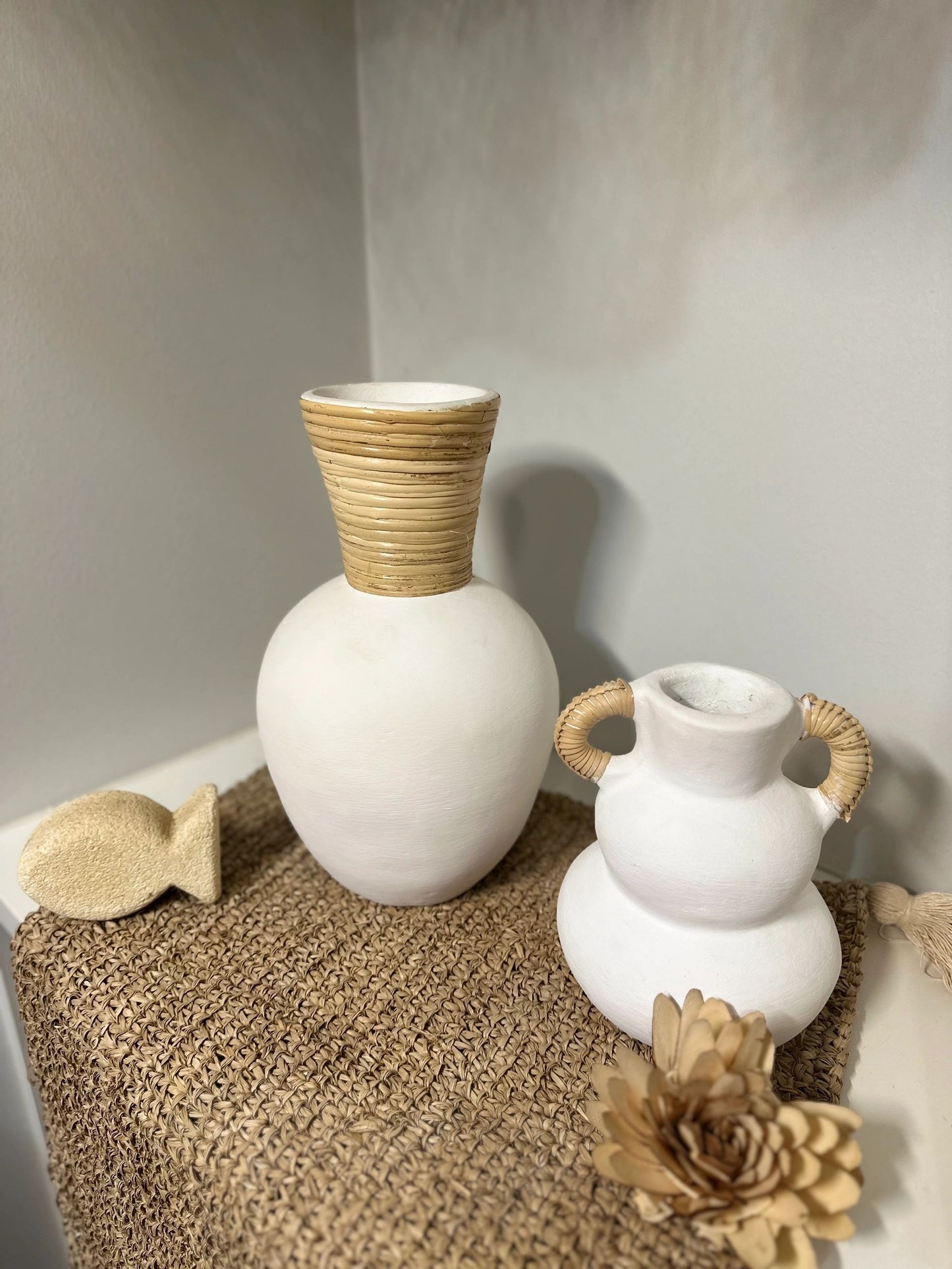 White Pottery Vase Small