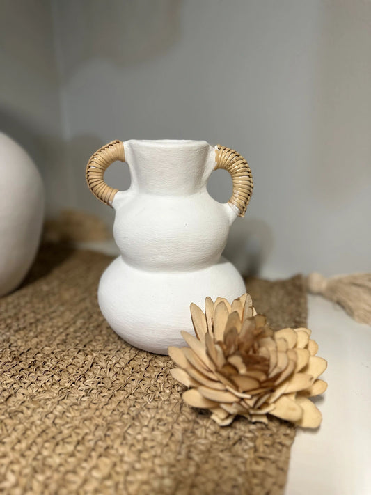 White Pottery Vase Small